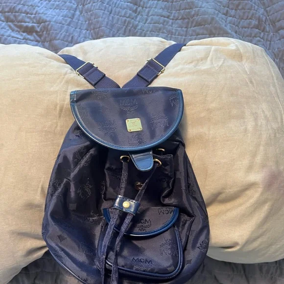 MCM | Bags | Vintage Mcm Black Nylon Canvas Silky Jacquard 